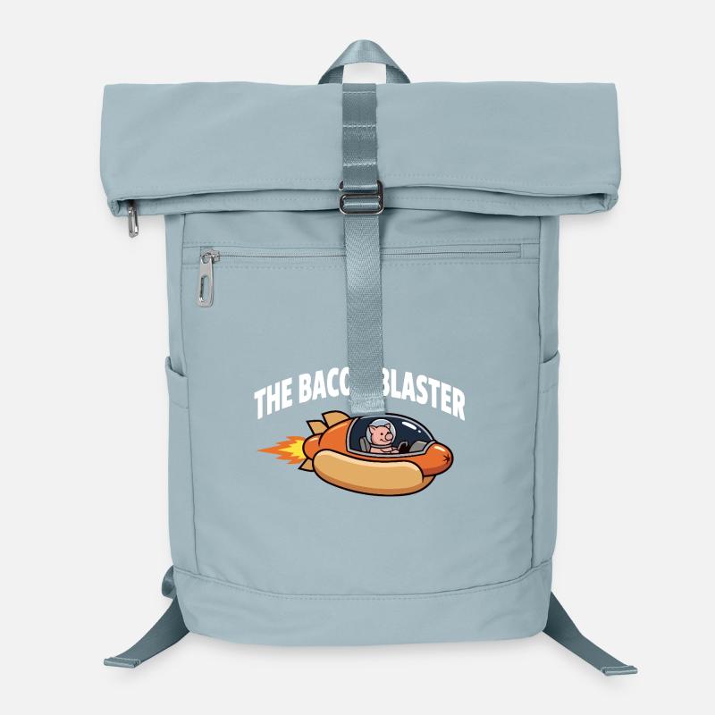 Bacon Blaster Lustiges Space Pig Raketendesign Laptop-Rucksack 