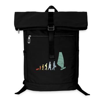 Vintage Windsurfer Evolution - Laptop-Rucksack  - Schwarz - Vorne