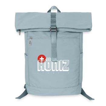 Swiss Bold Emblem Typography - Laptop Backpack - ice blue - Front