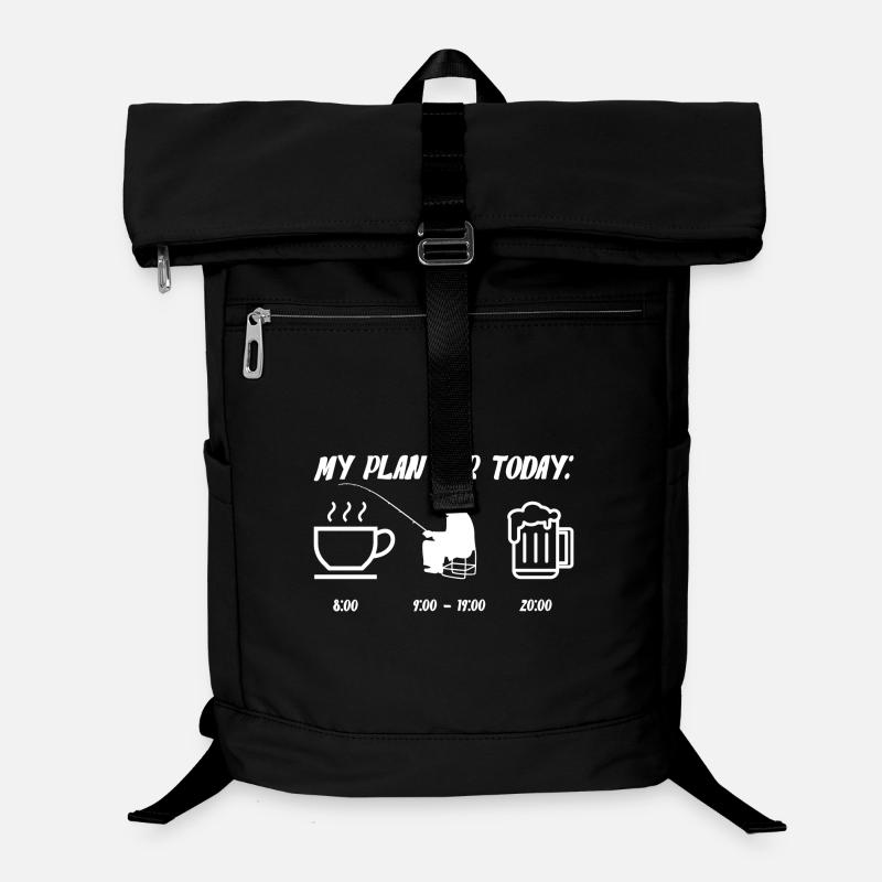 My Plan Today: Coffee, Fishing & Beer - Laptop Backpack - black