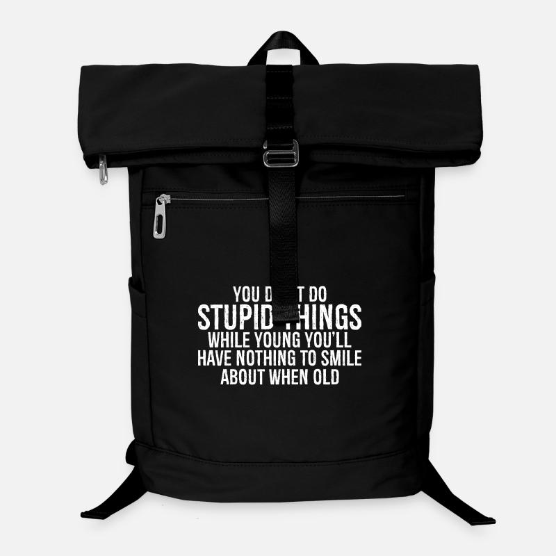Tu ne fais pas de bêtises quand tu es jeune - Sac à dos ordinateur - noir