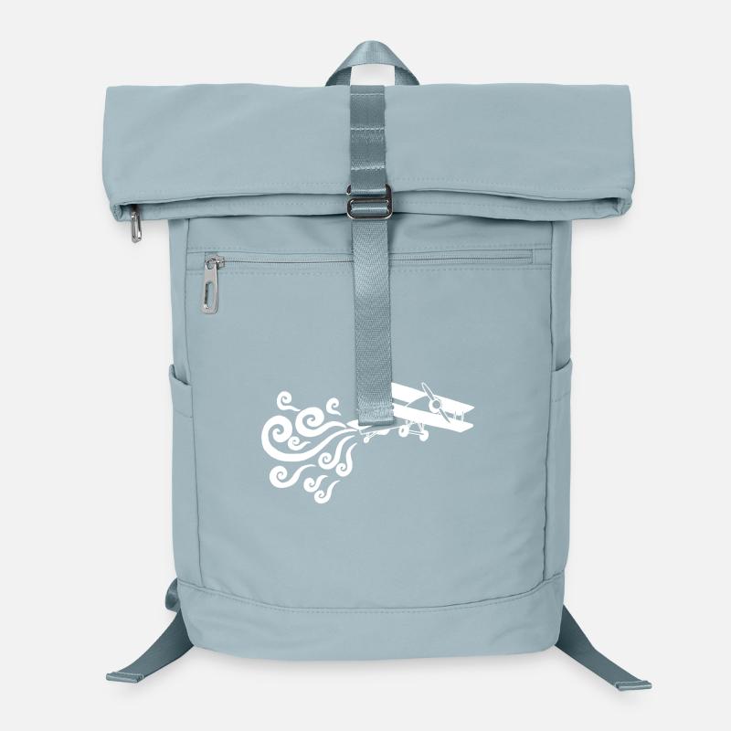 Weißes Vintage-Flugzeug Laptop-Rucksack 