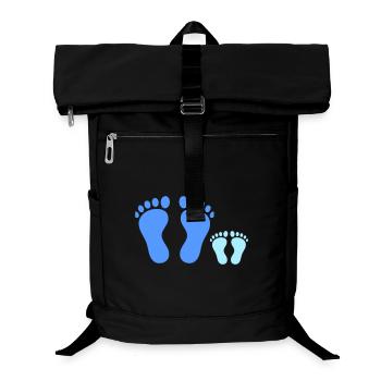 Family Footprints Common Walk Vector - Laptop Backpack - black - Front