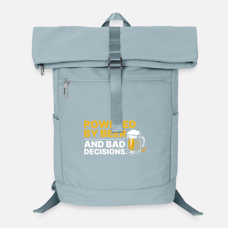 Powered by Beer & Bad Decisions – Lustiges Shirt Laptop-Rucksack 
