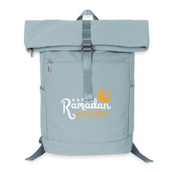 Ramadan Night Crescent Script - Laptop Backpack - ice blue - Front