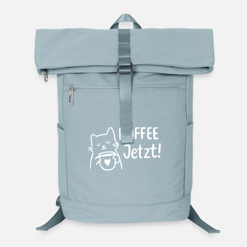 Katzenkaffee Jetzt! Morgenmuffel Kaffeeliebhaber Laptop-Rucksack 