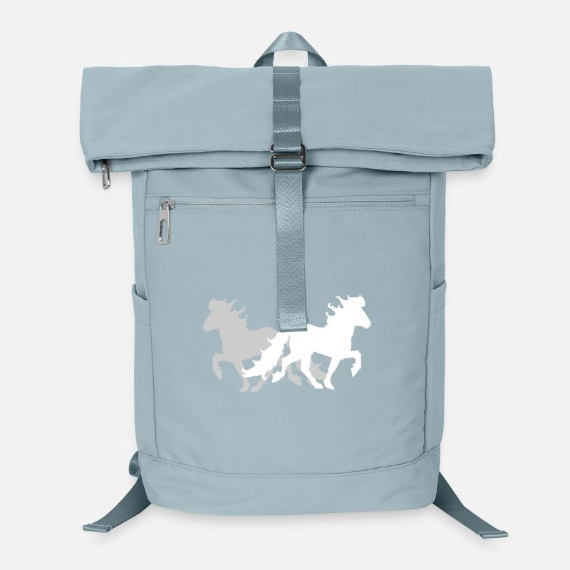 2 Islandpferde elegant Tölt Damen Mädchen Kinder Laptop-Rucksack 