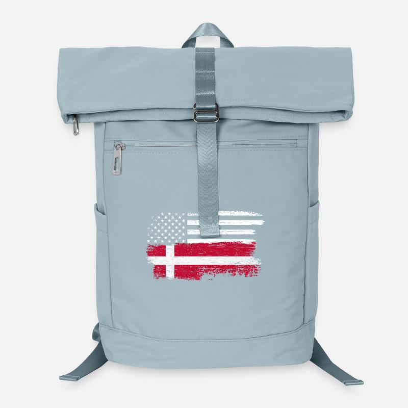 Grunge US Drapeau Danois Fusion Sac à dos ordinateur