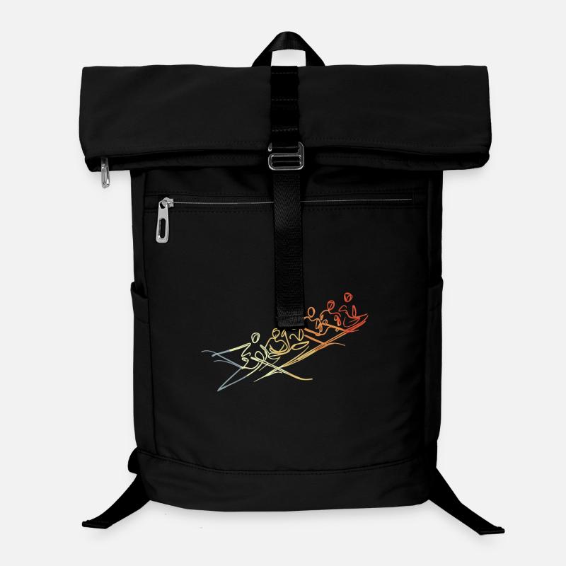 Ruderteam Zeichnung Laptop-Rucksack 
