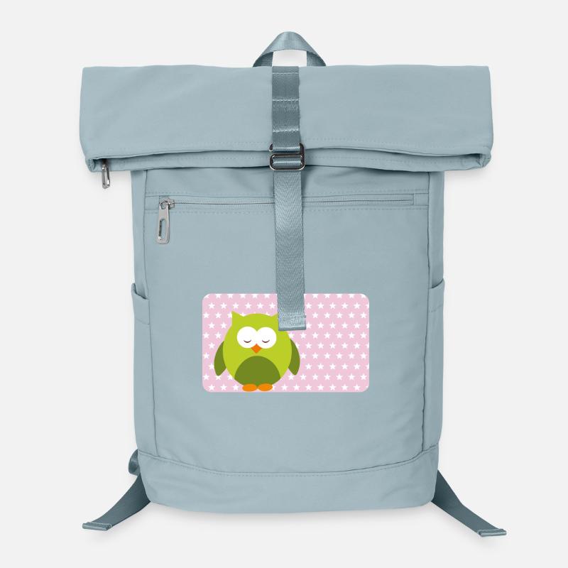 Drôle de hibou avec astérisque rose | Personnalisable Sac à dos ordinateur