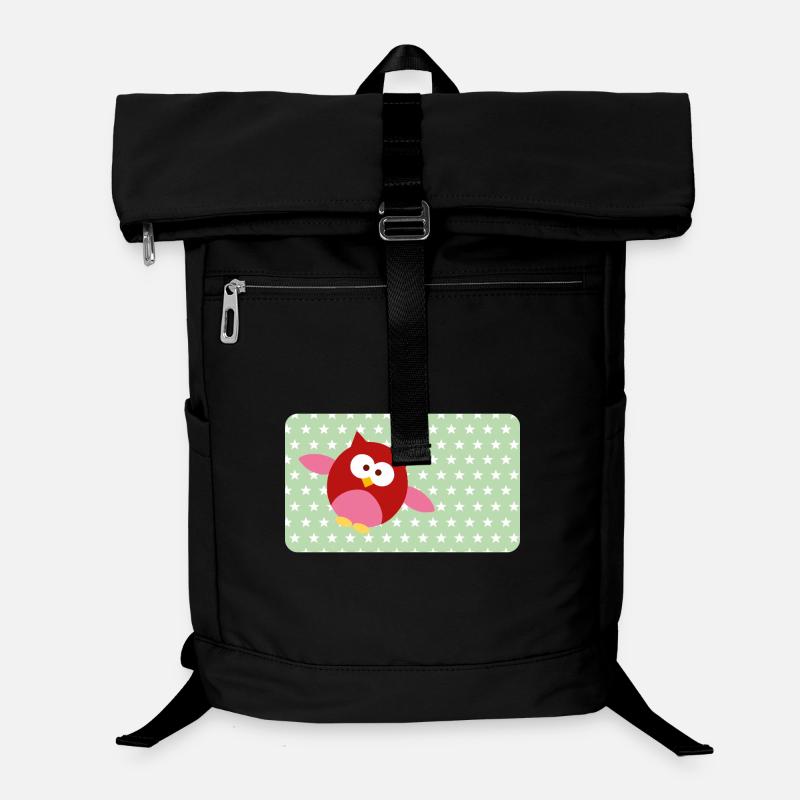 Funny Owl with Green Asterisk | Customisable Laptop Backpack