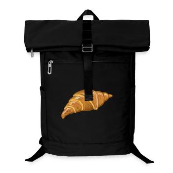 Französisches Croissant - Laptop-Rucksack  - Schwarz - Vorne