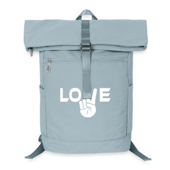 Love victory sign hand - Laptop Backpack - ice blue - Front