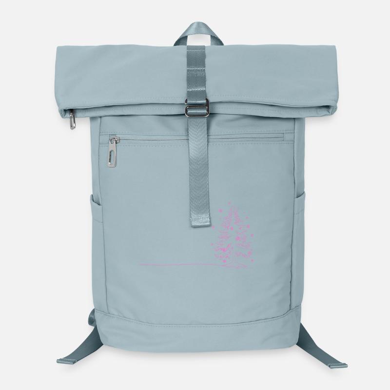 Pink Lines Christmas Tree Sketch Laptop Backpack