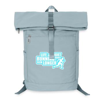 Life Is Short Running Makes It Seem Longer Funny - Laptop Backpack - ice blue - Front