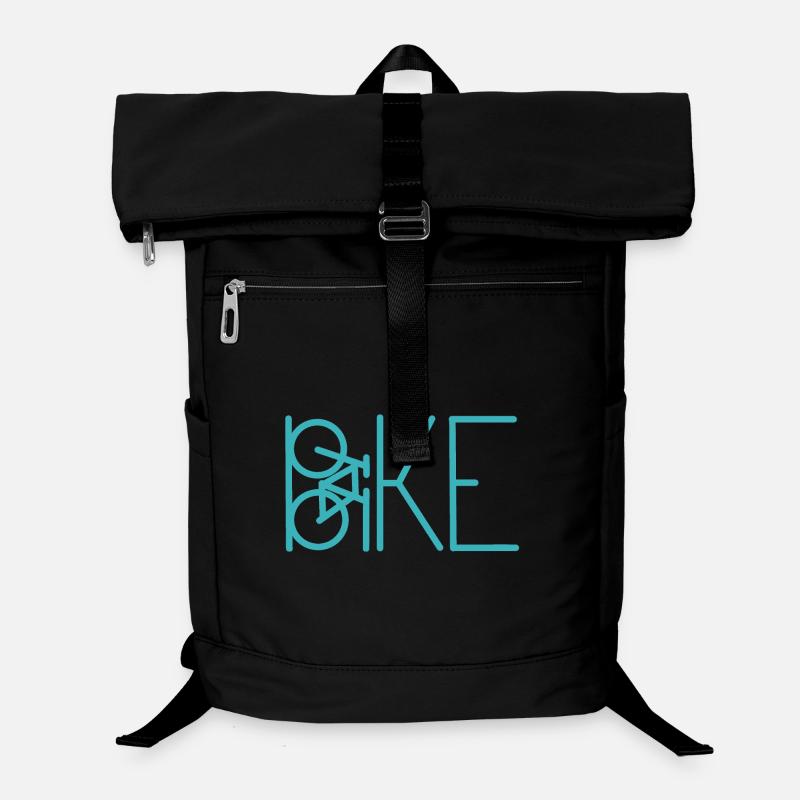 Lignes de vélo sarcelle, art minimaliste Sac à dos ordinateur