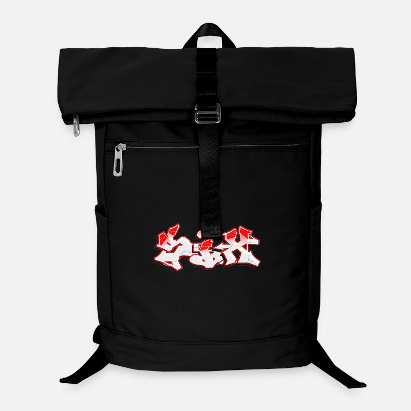 Urban Graffiti in Bold Red and White Laptop Backpack