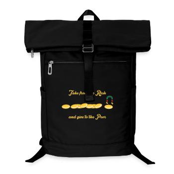 Prenez-le aux riches et donnez-le aux pauvres - Sac à dos ordinateur - noir - Devant