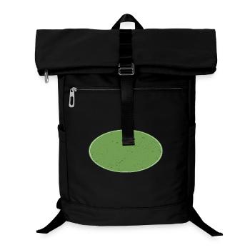 Ovaler Background schmutzig grün - Laptop-Rucksack  - Schwarz - Vorne