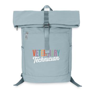 Tiermedizinischer Techniker Regenbogen-Logo - Laptop-Rucksack  - Eisblau - Vorne