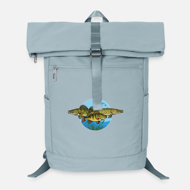 Barsch Hecht Zander Raubfisch Angeln Laptop-Rucksack 