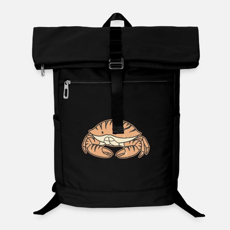 Crabe côtier vintage pastel rayure tigre Sac à dos ordinateur