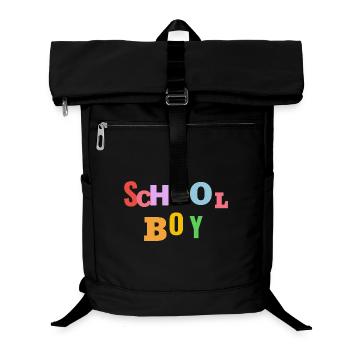 Colourful School Boy Typography - Laptop Backpack - black - Front