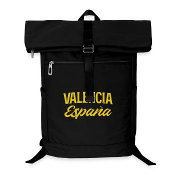 Valencia España Retro Schrift - Laptop-Rucksack  - Schwarz - Vorne
