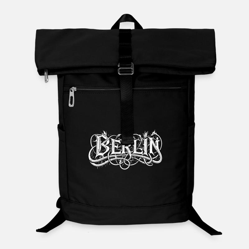 Berlin heavy metal headbanger typography - Laptop Backpack - black