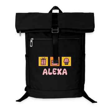 Vorname Alexa - Laptop-Rucksack  - Schwarz - Vorne