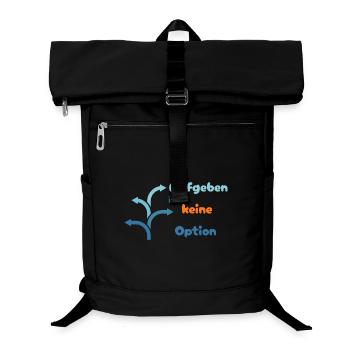 LIEBEVOLL Aufgeben ist keine Option - Laptop-Rucksack  - Schwarz - Vorne