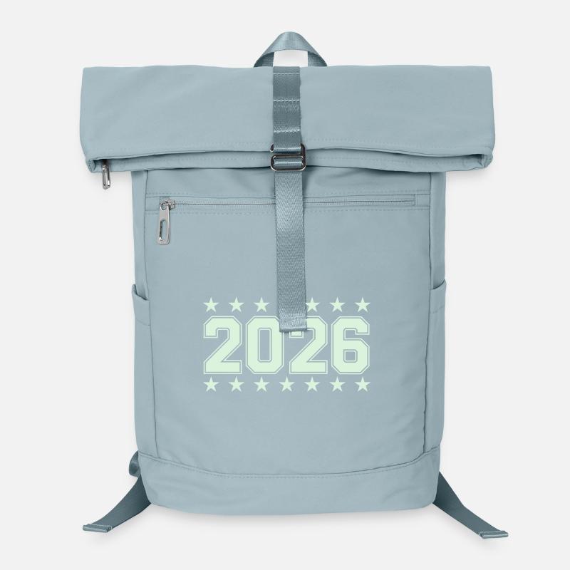 2026 Retro Block Font with Stars Laptop Backpack