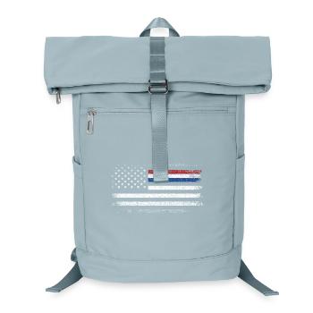 Robuste amerikanische Flagge mit blauem Akzent - Laptop-Rucksack  - Eisblau - Vorne