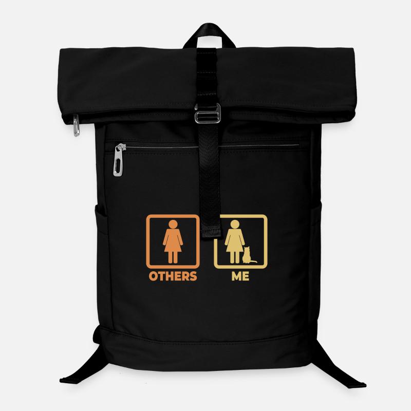 Cat Lover Stick Figure Laptop Backpack