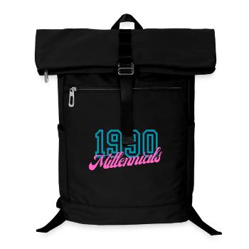 Retro 1990 Millennial Digitaler Stil Design - Laptop-Rucksack  - Schwarz - Vorne