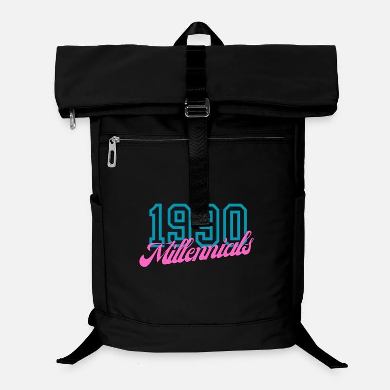 Retro 1990 Millennial Digital Style Design - Laptop Backpack - black