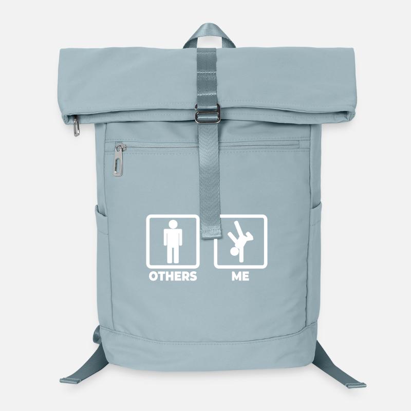 Breakdancer Strichmännchen Laptop-Rucksack 