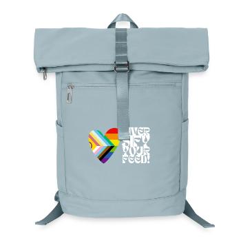 🌈♿ Diversify Your Feed–Progress Pride&Disability - Laptop-Rucksack  - Eisblau - Vorne