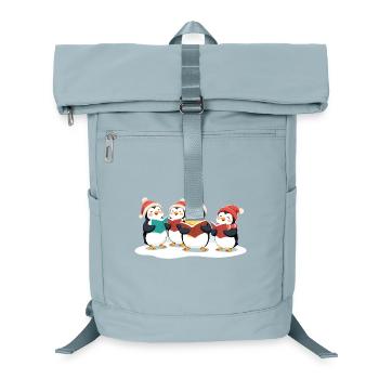 Motif de Noël des manchots chanteurs - Sac à dos ordinateur - bleu glacier - Devant