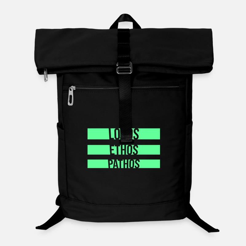 Logos Ethos Pathos Rhetorik Philosophie Student Laptop-Rucksack 