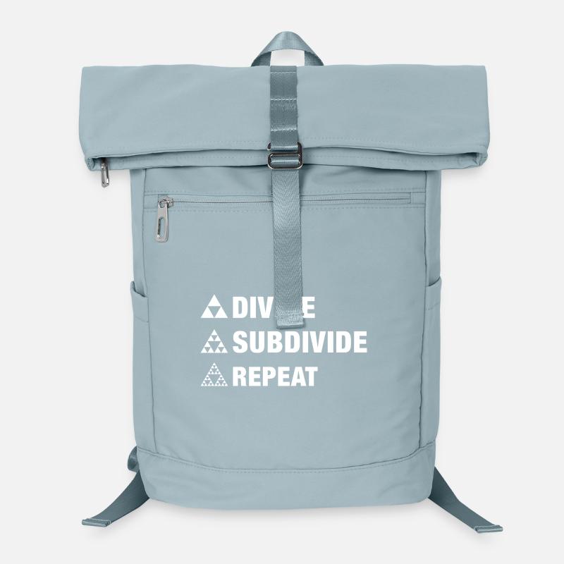 triangle fractal geometry divide subdivide repeat Laptop Backpack