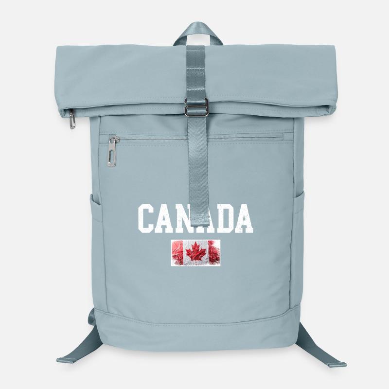 Distressed Canada Maple Flag Laptop Backpack