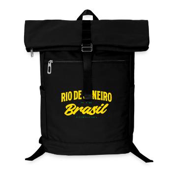 Rio de Janeiro Brésil Lettrage jaune - Sac à dos ordinateur - noir - Devant