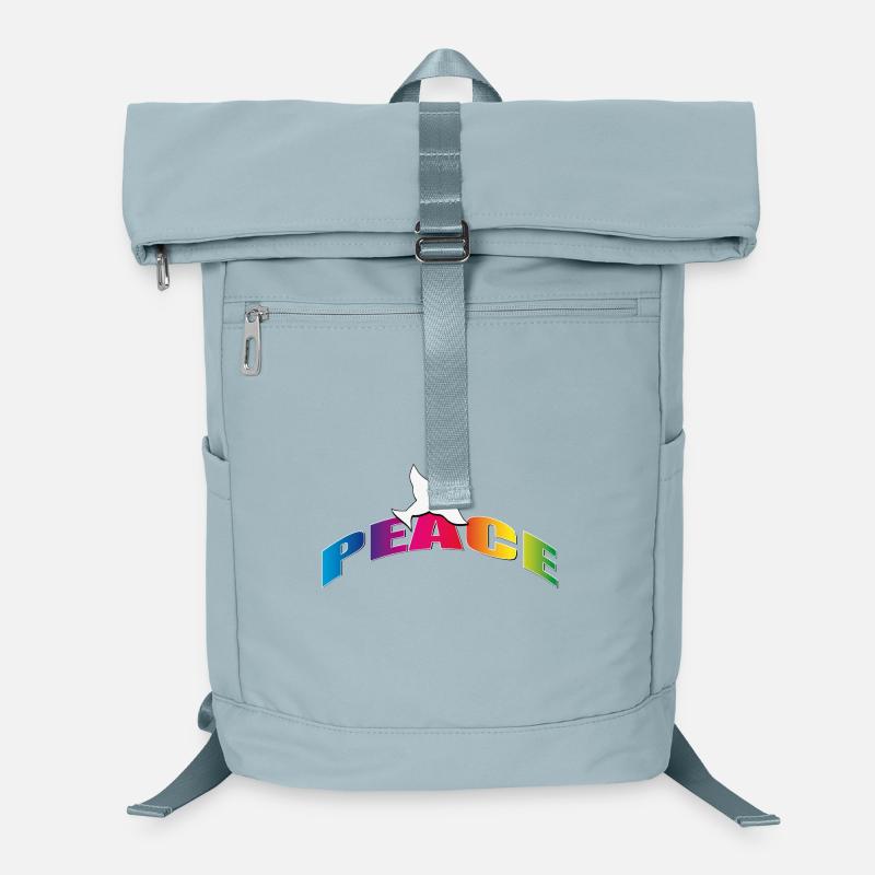 Peace with Dove Rainbow Colors Laptop Backpack