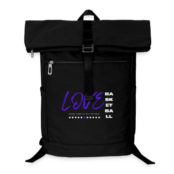 Love basketball blue - Laptop Backpack - black - Front
