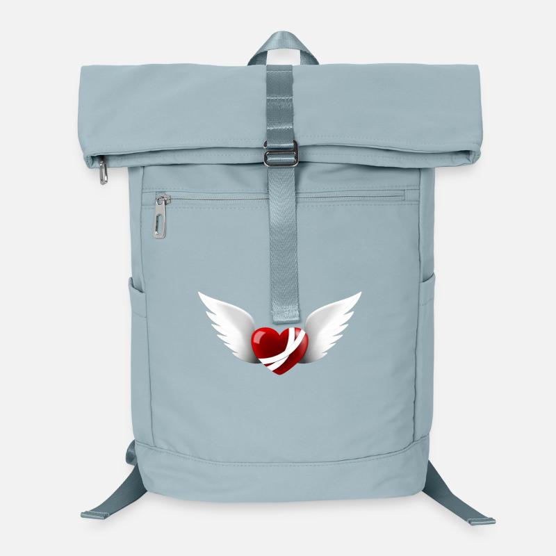 Wounded Heart with Wings Laptop Backpack