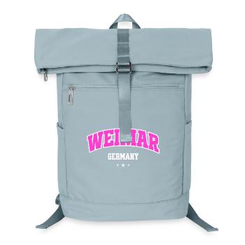 Weimar Germany Typography Neon Pink - Laptop Backpack - ice blue - Front