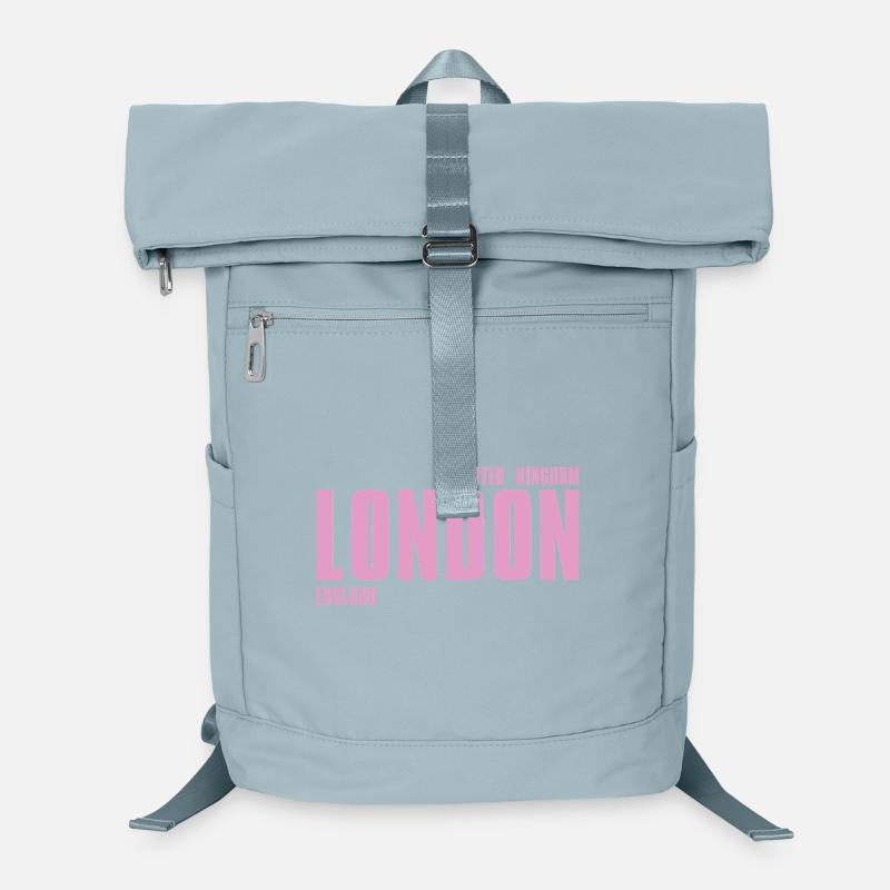 London Pink Bold Typography Laptop Backpack