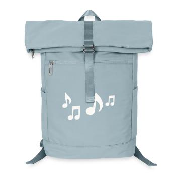 Flow of notes silhouette - Laptop Backpack - ice blue - Front