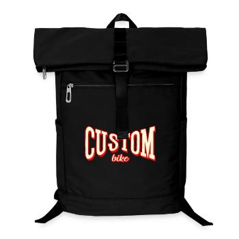 custom bike biker tour rock bobber tuner tuning - Laptop Backpack - black - Front